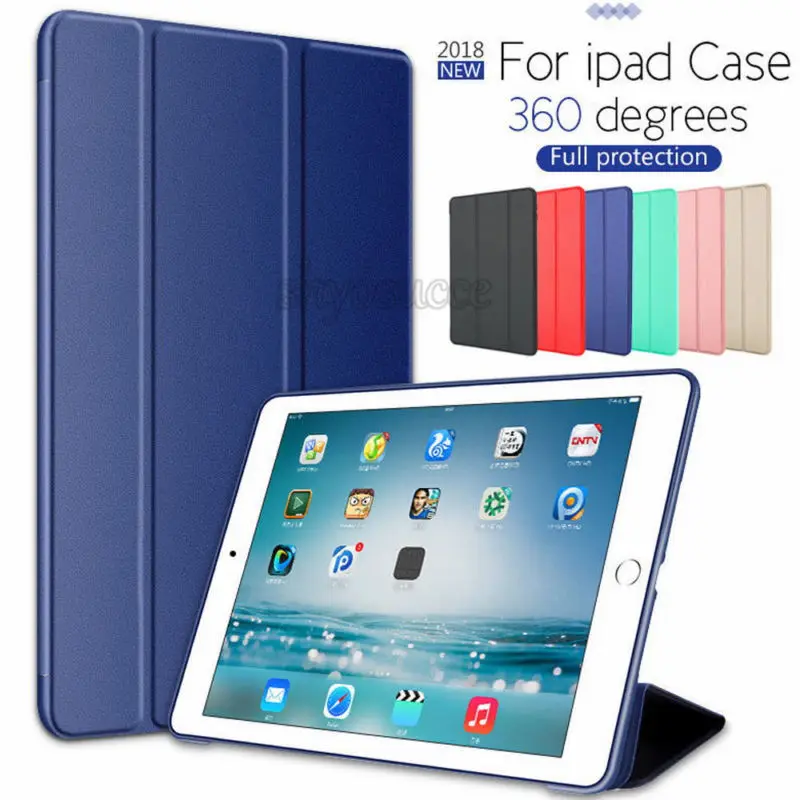 

Case for iPad Pro 11 2018 Candy Color PU Leather Transparent PC Back Ultra Slim Light Weight Trifold Smart Cover Case 2018