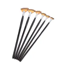 Новое поступление веерообразные нейлоновые волосы деревянная ручка кисти для акварели акрил, масло живопись кисти, прямая подставка