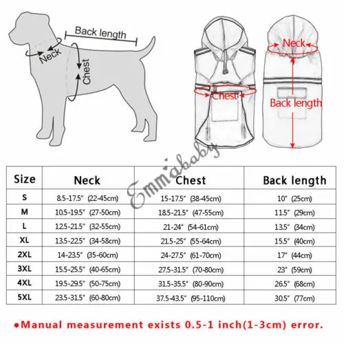 Водонепроницаемый дождевик для собак, дождевик, куртка, полиуретановый светоотражающий жилет, одежда S-XXL