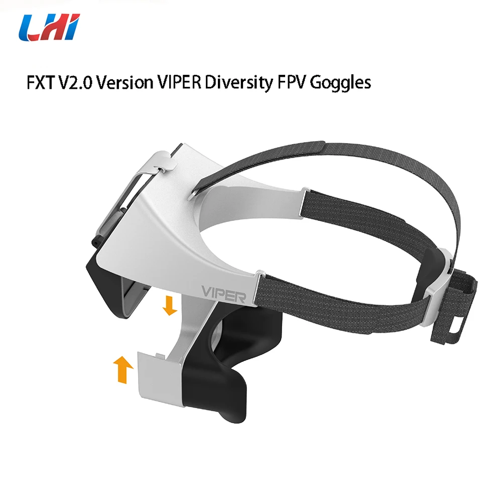 FXT VIPER V2.0 версия 5,8G разнообразие HD FPV очки w/DVR встроенный рефрактор для радиоуправляемого дрона квадрокоптера запасные части FPV аксессуары