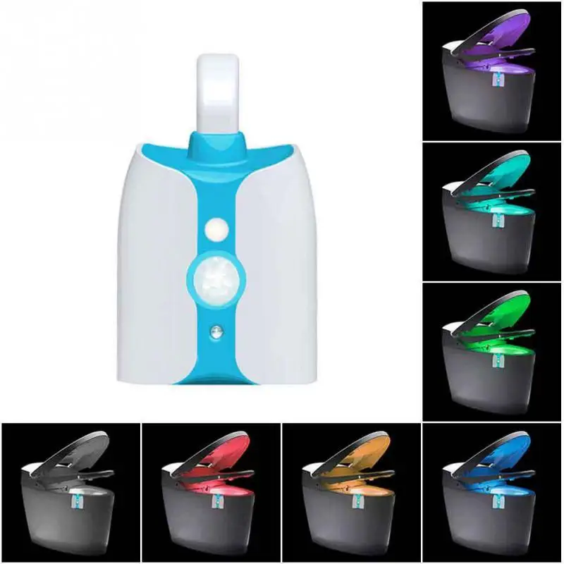 Smart UV sterilization Toilet Seat Night Light Human Motion Sensor 7 Colors Waterproof Backlight For Bowl LED Lamp | Дом и сад