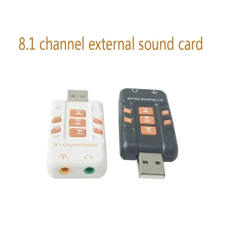 

Multi USB Sound Card 8.1 Channel Virtual CD Audio Adapter Amplifier Shell Black External Computer Sound Cards for PC Laptop
