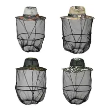 Наружная анти-шляпа от насекомых с широкими полями камуфляжная москитная сетка рыболовная Кепка пчела летающие насекомые ведро сетка протектор инструмент пчеловода