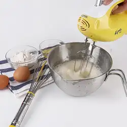 Нержавеющая сталь яйцо смешивания чаши с ручкой яйцо биение Пан салатник кухня инструменты для выпечки миксер пособия по кулинарии гаджеты