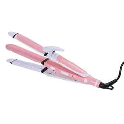 Surker Sk-201Curls утюжок для выпрямления волос розовый керамический щипцы для завивки гофрированные Утюг Инструменты для укладки объем волос