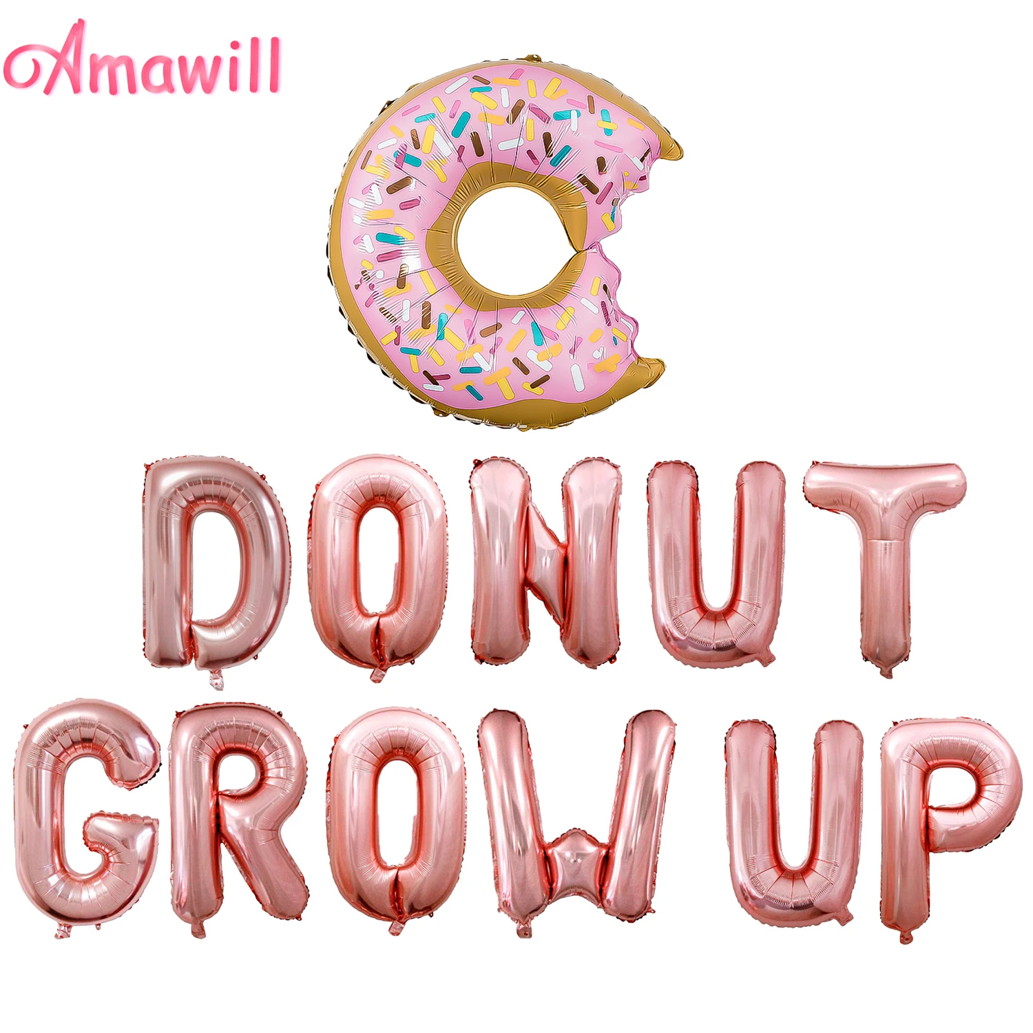 Amawill 12 шт./компл. 16 ''пончик фольга воздушные шары баннер с надписью для конфет