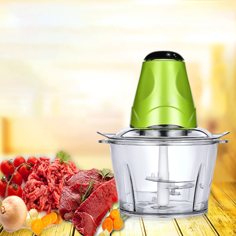 2L Электрический кухонный измельчитель для мяса еды из нержавеющей стали