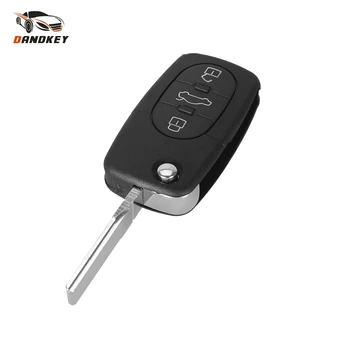 

Dandkey 10X For Audi A2 A3 A4 A6 A8 TT CR2032 Fob Blank Case 3 Buttons Folding Flip Remote Key Shell & Blade HAA key shell