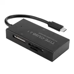 Type-C USB 3,1 для CF MMS SD TF устройство для чтения карт памяти OTG комбинированный адаптер для ноутбука
