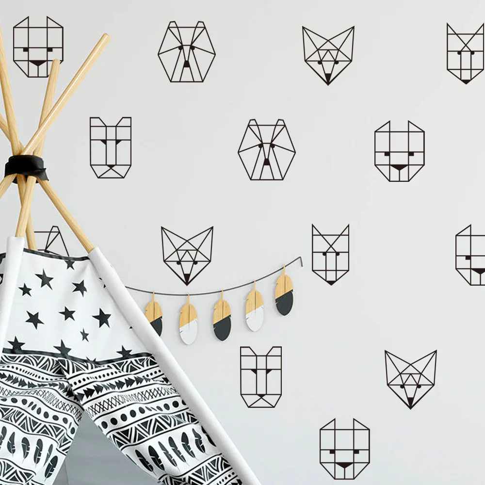 Funlife DIY Геометрические Животные домашний декор наклейка в скандинавском стиле