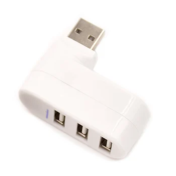 

High Quality For Laptop For PC Hub USB Rotate Splitter Mini Adapter 3 Ports white