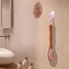 Полезная длинная ручка деревянная задняя скруббер с белая губка щетка для тела для ванны или душа сухая или влажная кожа отшелушивающая