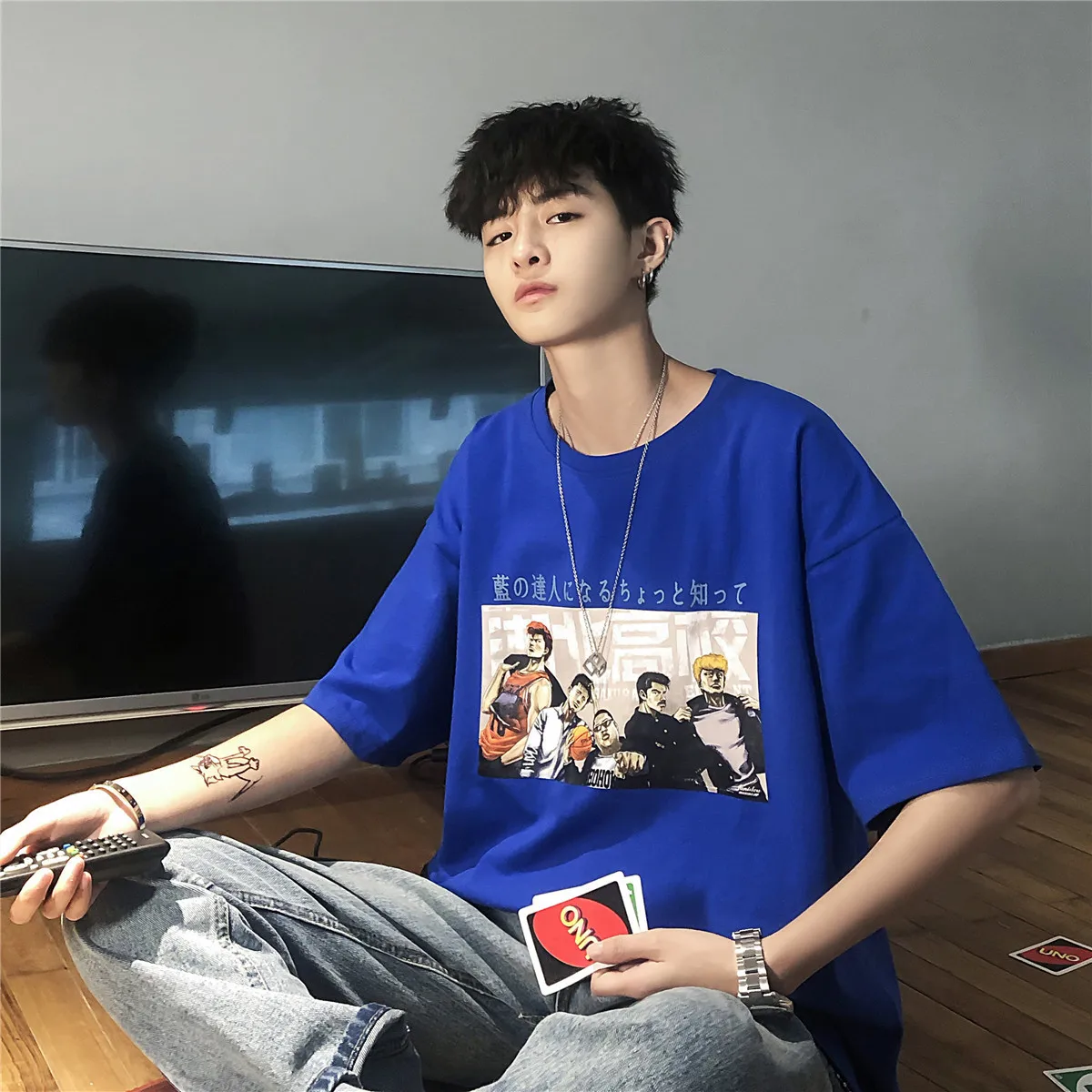 New Arrivals Summer tops Men's Printing Short Sleeve t shirt High-quality White Color Loose Cotton Clothing T-shirts Plus Size New Arrivals Summer tops Men's Printing Short Sleeve t shirt High-quality White Color Loose Cotton Clothing T-shirts Plus Size