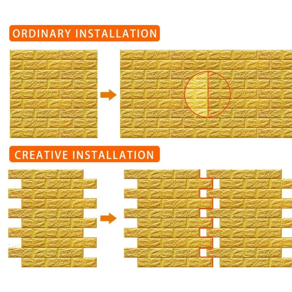 60x30cm PE Foam 3D Wall Stickers Brick Pattern Waterproof Self Adhesive Wallpaper Kids Bedroom Living Room Stickers Home Decor 60x30cm PE Foam 3D Wall Stickers Brick Pattern Waterproof Self Adhesive Wallpaper Kids Bedroom Living Room Stickers Home Decor