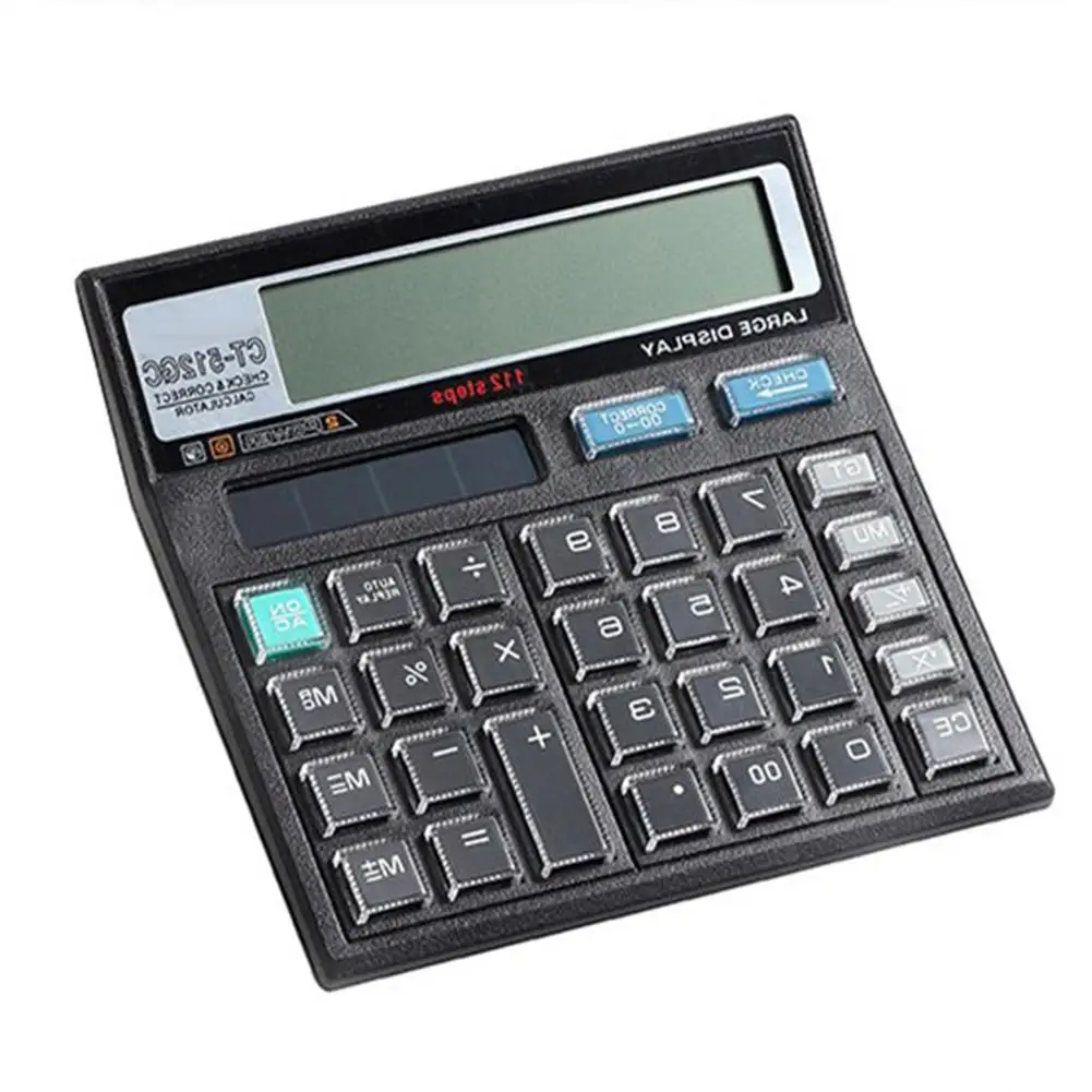 BEESCLOVER CT-512GC 12 أرقام الشمسية بالطاقة الأساسية مكتب حاسبة مع شاشة عرض LCD كبيرة الحجم العام استخدام الطاقة الشمسية r20 BEESCLOVER CT-512GC 12 أرقام الشمسية بالطاقة الأساسية مكتب حاسبة مع شاشة عرض LCD كبيرة الحجم العام استخدام الطاقة الشمسية r20