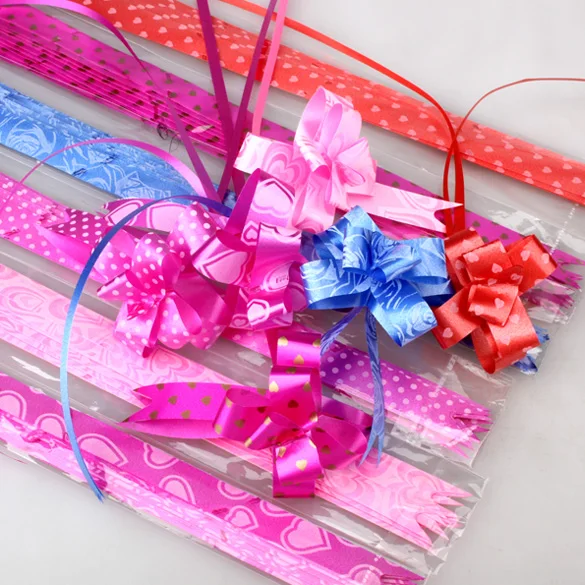 

NEW 10PCS Multipattern Wrap Color Pull Bow Flower Wedding Birthday Party Decor For Drop Shipping