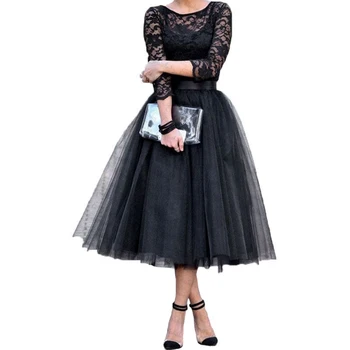 

Sheer mesh women Wedding midi skirts Hot Fashion Princess ladies girl High waist ball gown skirts Summer elastic waist Holiday