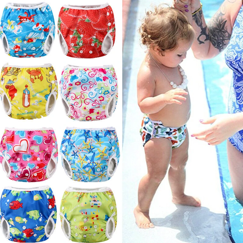 

Pudcoco 2018 New Arrival Summer Swim Diaper Nappy Pants Reusable Adjustable Infant Baby Boy Girl Toddler Short Swimming Pants
