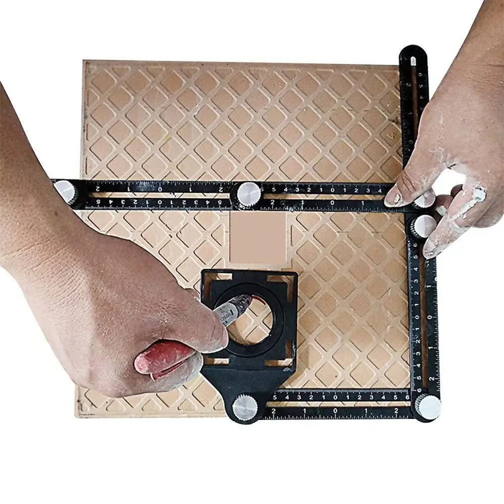 

Multi Template 6 Folding Rulers Measuring Tool Angle Ceramic Ruler Carpenter Tools Gauges Template