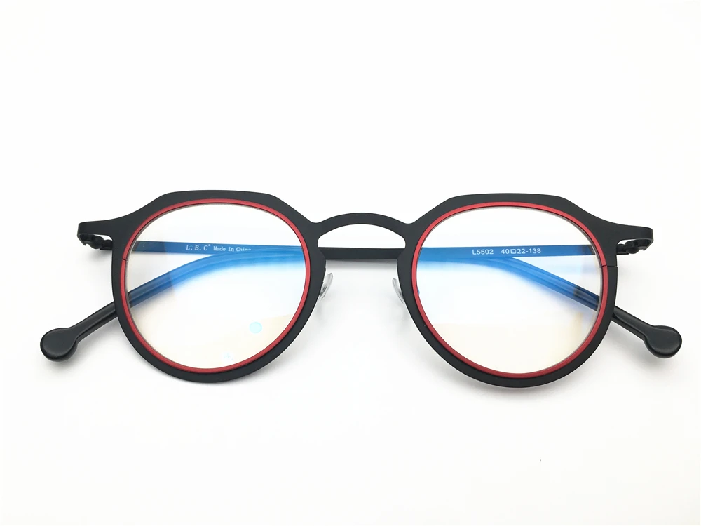 Оправа для очков из сплава, мужские ультралегкие Женские винтажные маленькие очки неправильной формы по рецепту, ретро очки с оптической оправой 5502