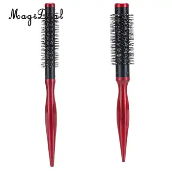 

2Pcs/Set Small Mini Round Hair Brush Heat Resistant Nylon Bristles Short Hair Blow Drying Styling Roll Hairbrush 11mm 25mm