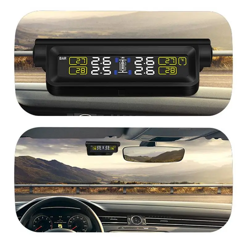 Универсальный умный автомобильный TPMS DC 5 В USB кабель на солнечной энергии два