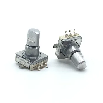 

5pcs EC11 Rotary Encoder Switch With Push Button Switch 30 Position 5pin SMD Type Handle Length 12.5mm Half Shaft