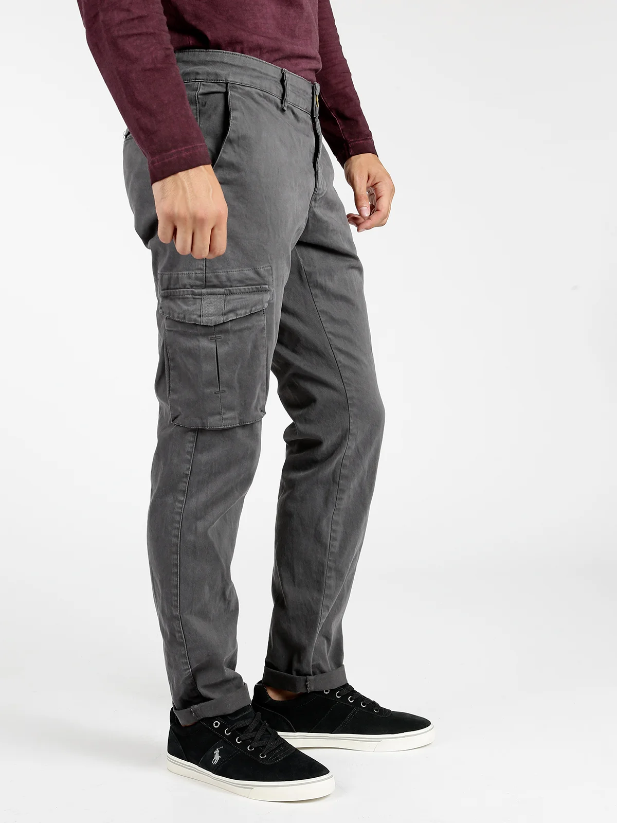 Cargo pants cotton Grayin Casual Pants from Men's Clothing on