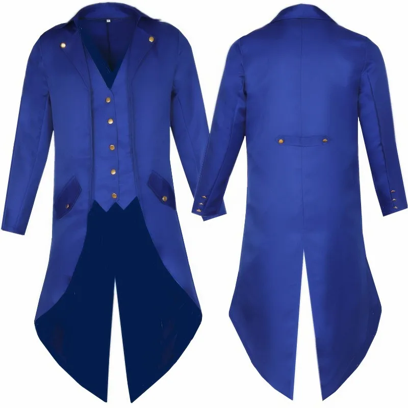 Adult Man Punk Retro Prince cosplay Tuxedo Costume Fashion Long Trench Coat