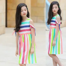 Детская летняя одежда платье для девочек-подростков хлопковая льняная одежда для девочек трапециевидной формы г., модная одежда для мамы и дочки