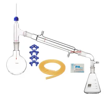 

500ml,24/40,Glass Distillation Apparatus,Vacuum Kit 250ml Erlenmeyer Flask