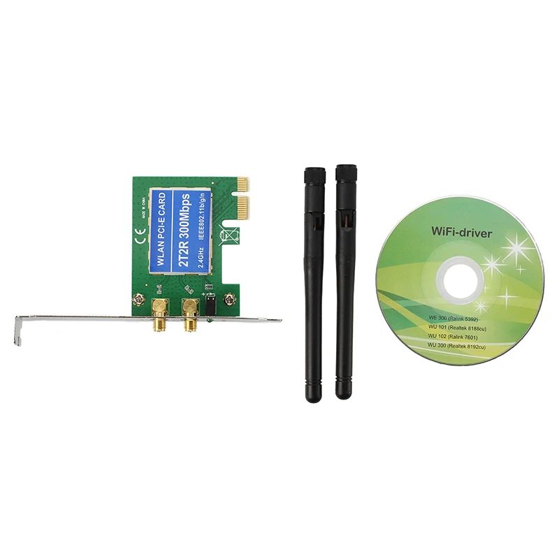 AAAJ PCI Express e 300 Мбит/с IEEE 802.11b/g/n беспроводная WiFi сетевая карта адаптер|Сетевые карты|