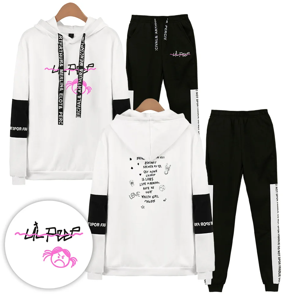 النساء/الرجال دعوى الراب ليل زقزقة هوديس بلوزات النساء/الرجال الهيب هوب مقنعين + Sweatpants الرياضة دعوى ملابس كاجوال