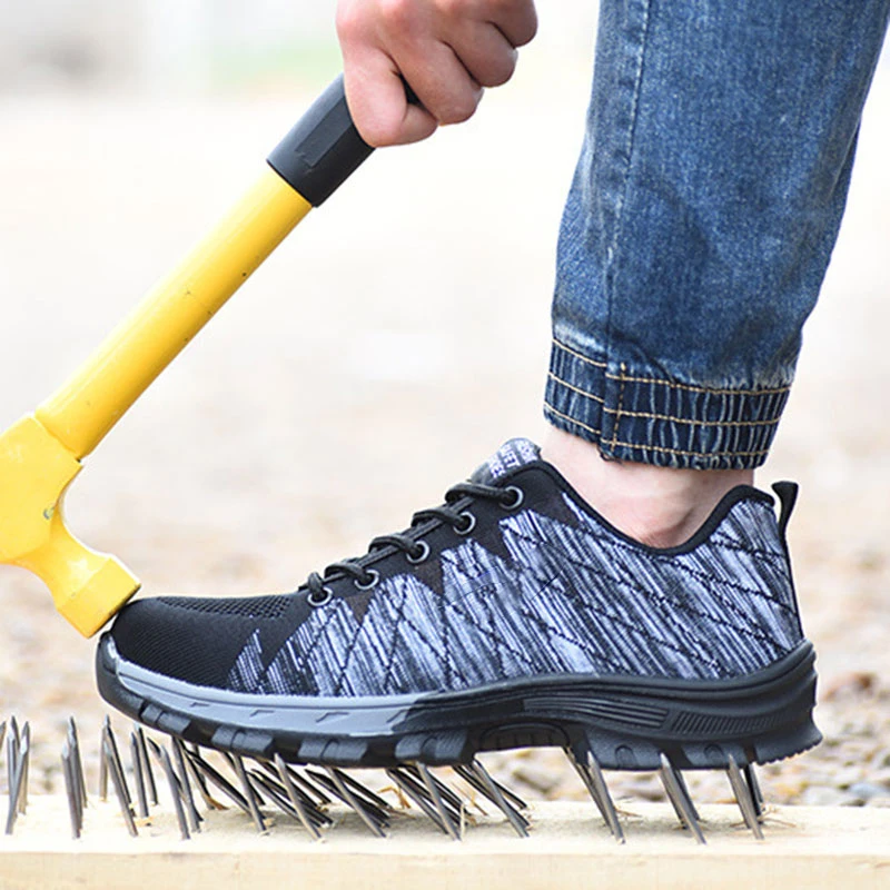 

Lightweight Work Safety Shoes Women AtreGo Steel Toe Workshoes Industrial Safety Labor Insurance Puncture Proof Shoes