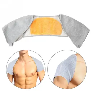 

Double Shoulder Support Bamboo Carbon Gold Fleece Winter Warm Pain Relief Protective Brace