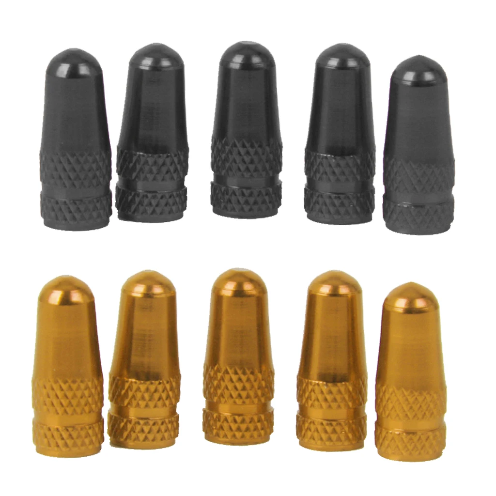 

10 Pieces Road MTB Bike Presta Inner Tube Alloy Dust Cover Valve Caps Suitable for French Presta Valve Cap