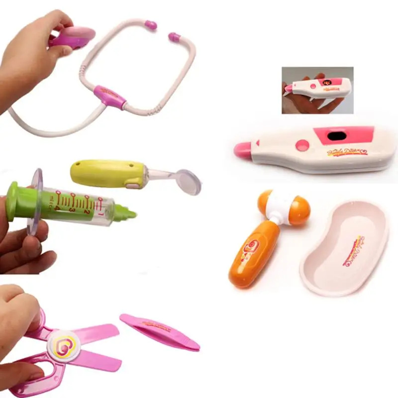 

8 Piece Simulation Medical Kit Kids Doctor Role Play Set Carry Case Toy Kids Role Play Simulation Medical Kit Toys for Children