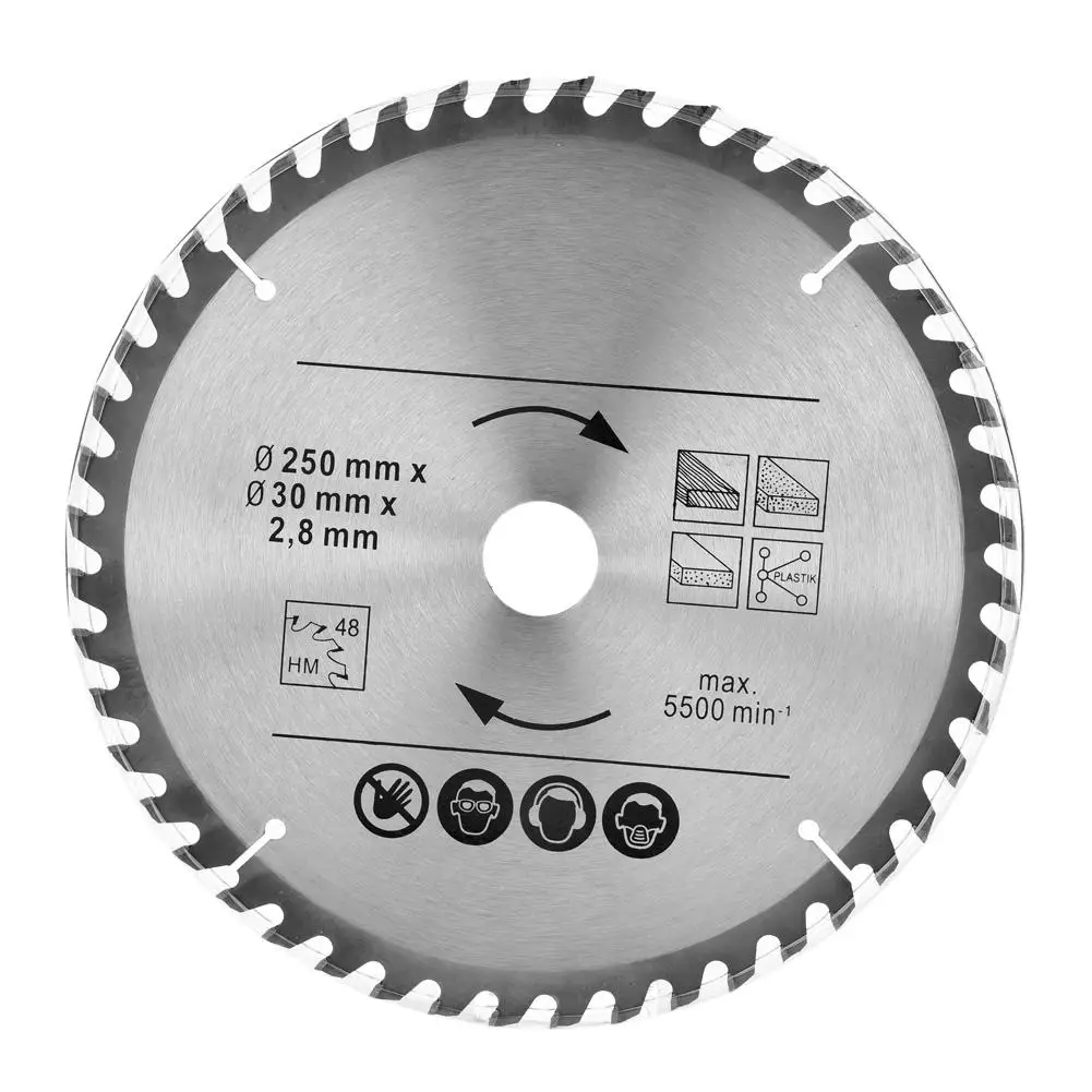 

2 Pice Circular Saw Blade 250mm 48T & 60T TCT Saw Disc Blade 30mm Bore Carbide Alloy Saw Blade Disc Hot Sale