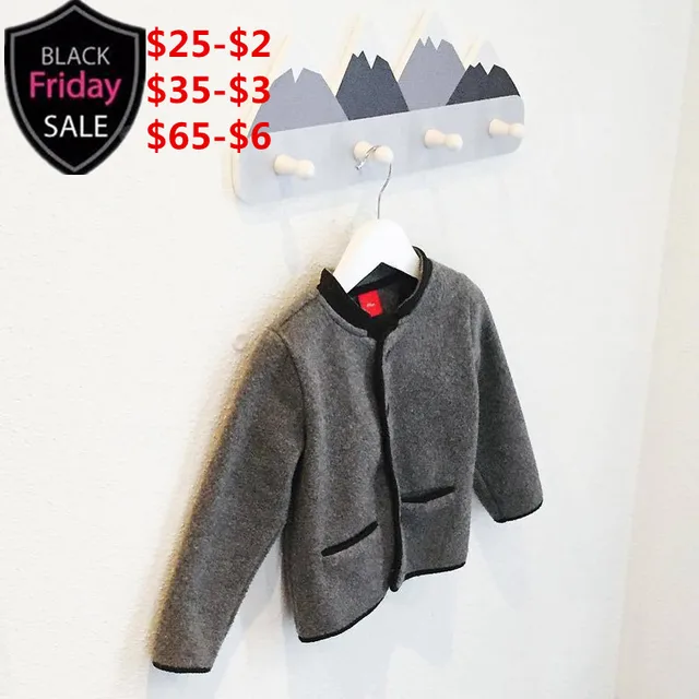 Nordic Style Wooden Mountain Kids Coat Rack Geometric Art Nordic Style Wooden Mountain Kids Coat Rack Geometric Art Shelf For Clothes 4 Hook Of 1piece Room Decor Idea Gift