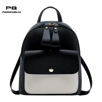 

Fashion Women Mini Backpack PU Leather College Shoulder Satchel School Rucksack Ladies Girls Casual Travel Bag mochilas mujer