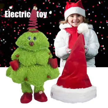 

2018 New Electric Santa Claus Musical Toy Dancing Singing Christmas Tree Doll Home Decoration Xmas New Years Gifts For Kid Child