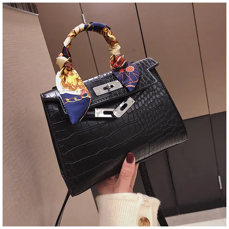 

New Fashion Luxury Handbags Women Bags Designer 2019 Quality PU Leather Women Handbags Crocodile Pattern Shoulder Messenger Bag