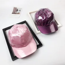 Ansparent ПВХ пластиковая двухслойная бейсболка для мужчин и женщин, уличная мода, индивидуальная изогнутая Кепка карнизов и шляпа для влюбленных