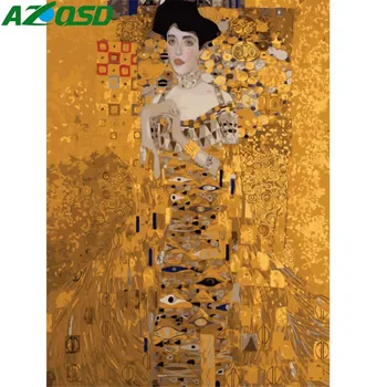 

AZQSD Oil Painting Woman Portrait Painting By Numbers Paint DIY Canvas Picture Hand Painted Home Decoration K420