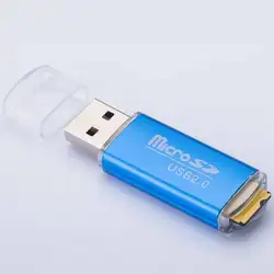 Универсальный высокое Скорость Mini USB 2,0 Card Reader повседневное Micro SD металл форма в виде ракушки и мода, Портативный Card Reader