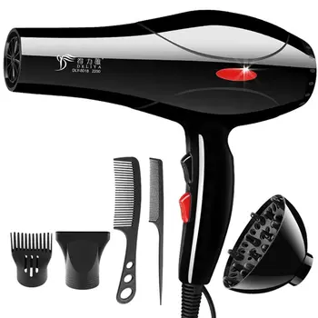 

6-piece Hair Dryer 2200W Household Hair Dryer Diffuser/Comb Salon US Plug