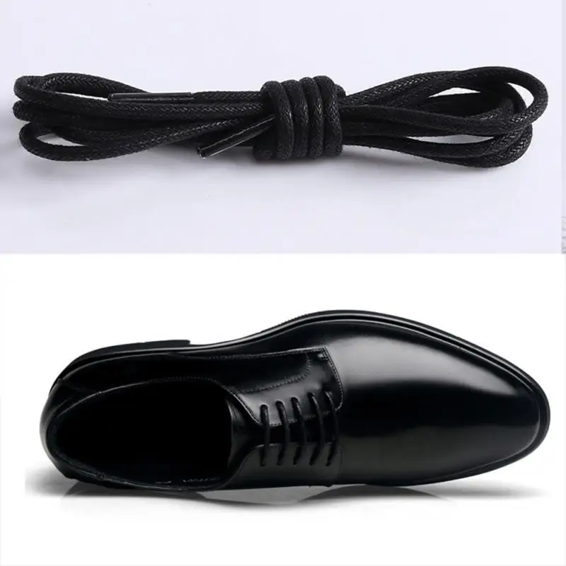 Вощеный круглые шнурки для ботинок шнурке для ботинки martin кожа спортивная обувь 70/80 см Повседневное хлопковые шнурки Lacet черный коричневый