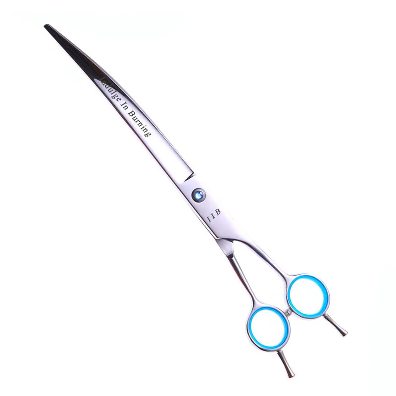 Tijeras curvadas hacia abajo para mascotas, tijeras profesionales para cortar el cabello, salón de peluquería, uso de s y gatos, 9" - Imagen 4