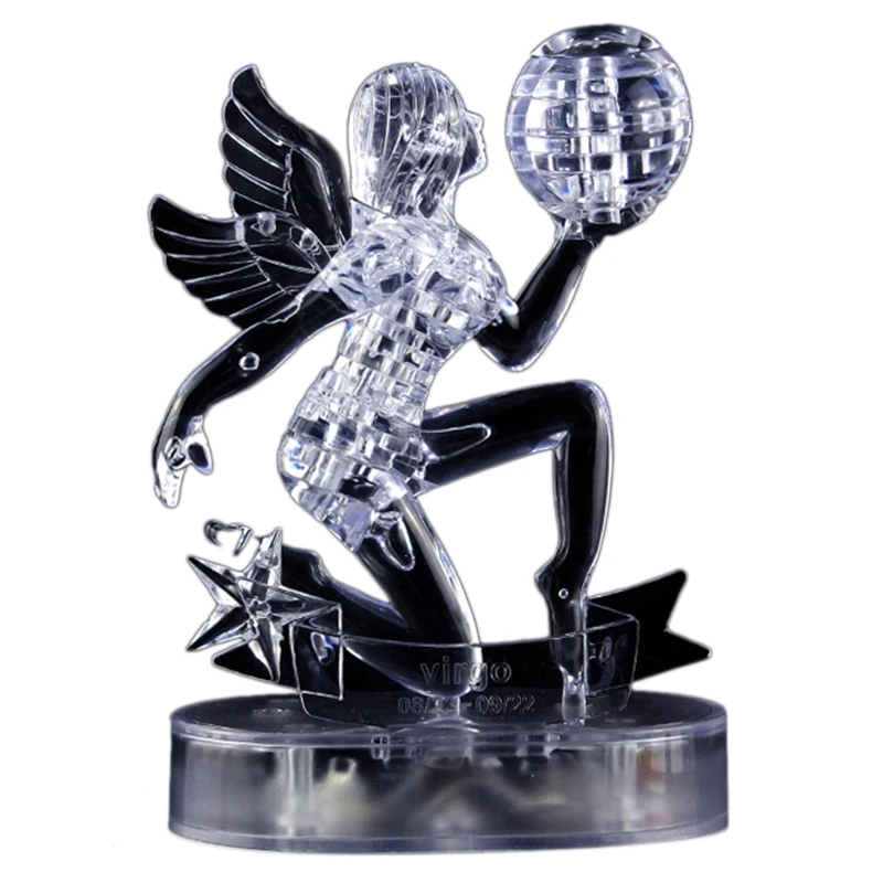 

3D Twelve Constellation Crystal Puzzle Diy Building Educational Toys Self-Installing Lighting Virgo