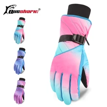 Женские перчатки для сноуборда с сенсорным экраном зимние теплые водонепроницаемые ветрозащитные хлопковые спортивные перчатки без пальцев велосипедные лыжные перчатки